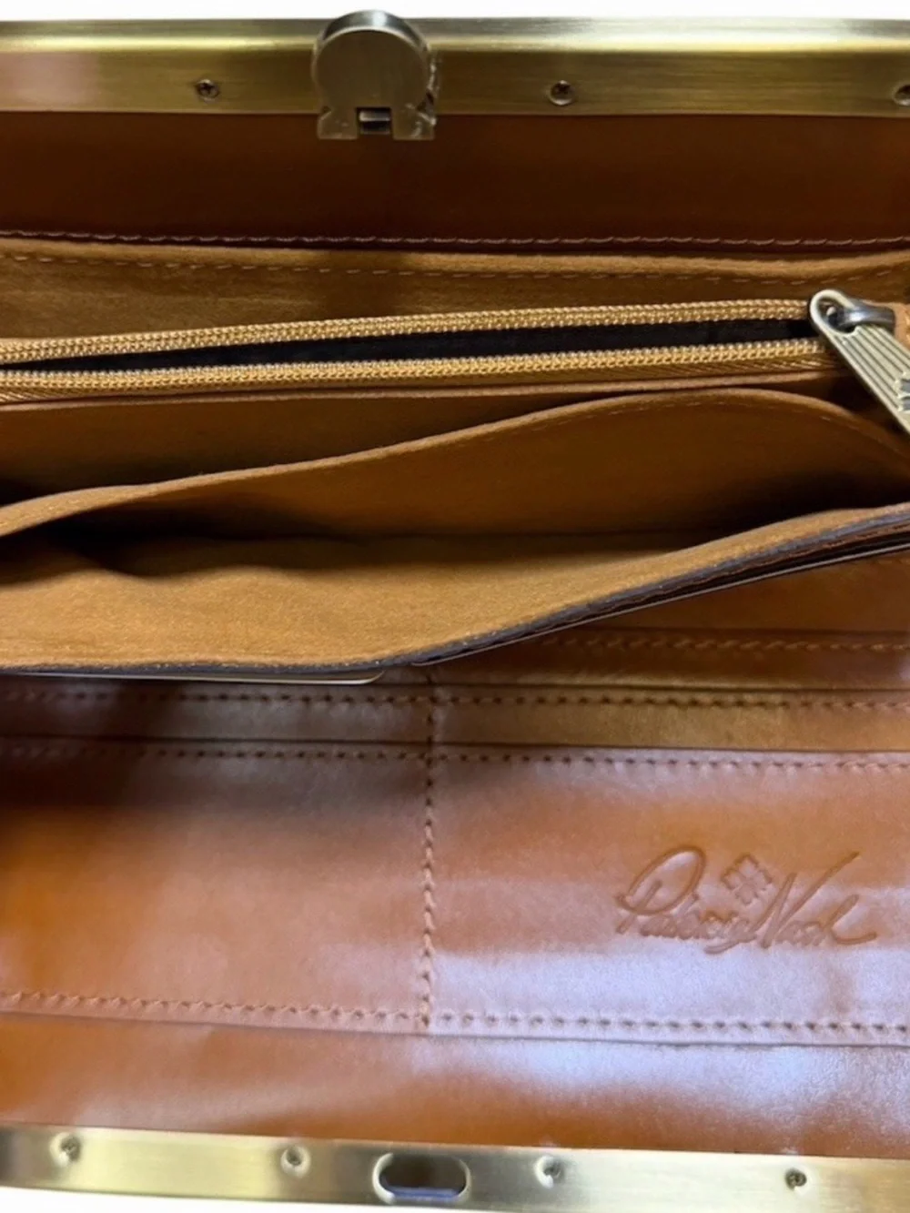 Patricia Nash Cauchy Tooled Wallet in Florence Brown RFID  NWOT